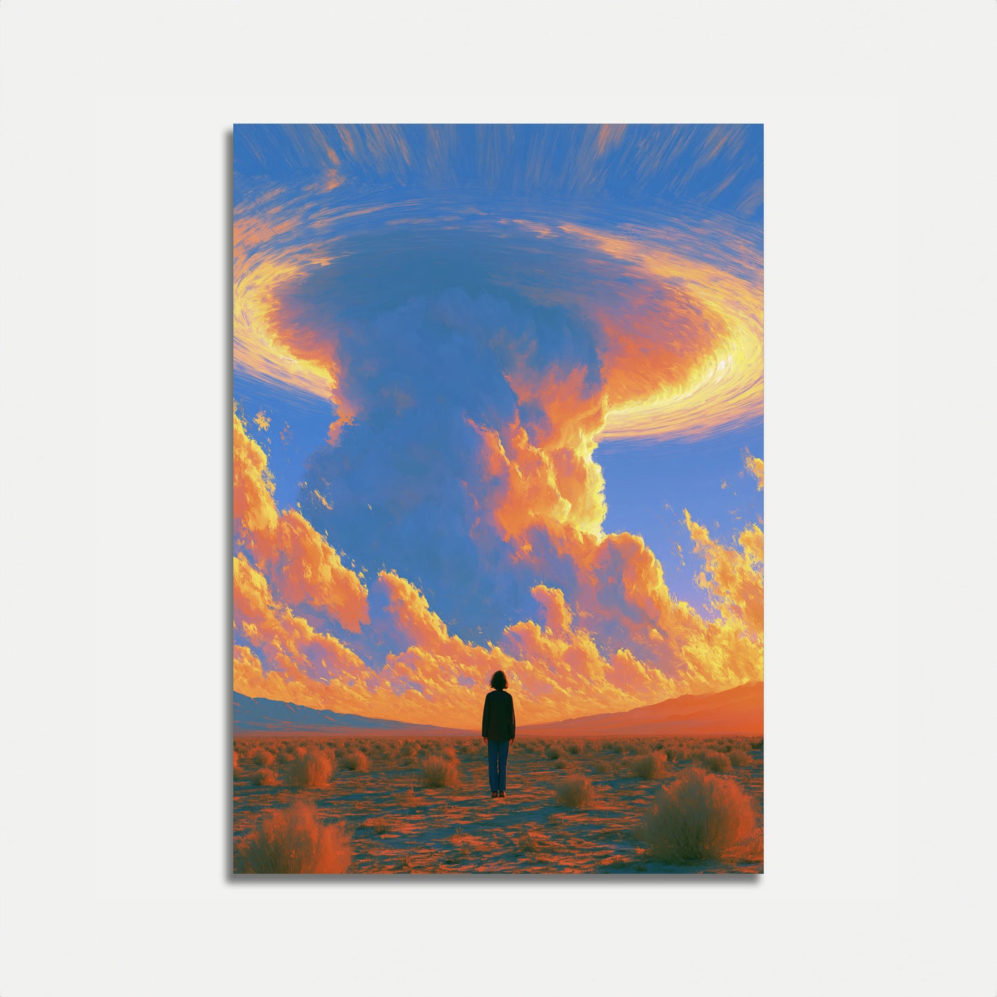 Solo nel deserto sotto cieli dorati - Poster