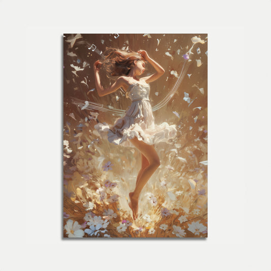 Dancing Amidst Flower Dreams Poster