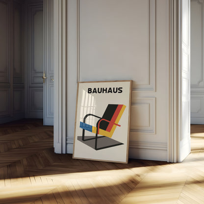 Bauhaus Geometric Chair Poster