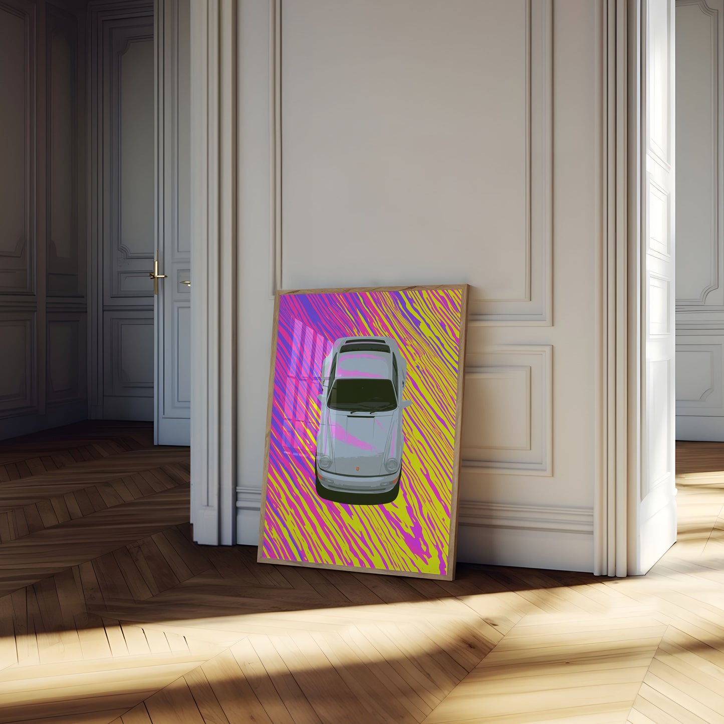 Neon Speed Porsche Poster