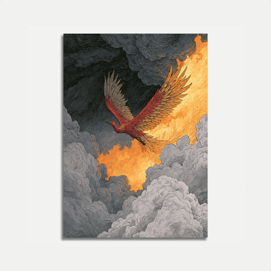 Phoenix Rising From Flames Poster