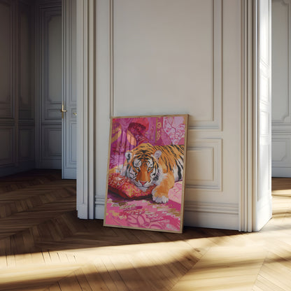 Vibrant Tiger Portrait Poster
