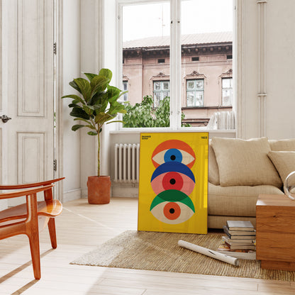 Bauhaus Geometric Eyes Poster