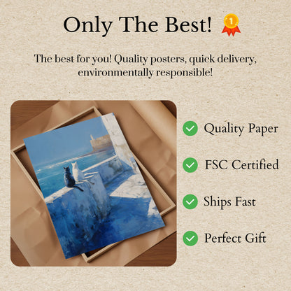 Poster di Gatti che Guardano il Mediterraneo