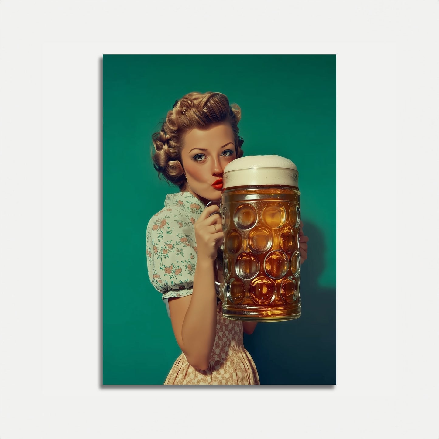 Retro Bavarian Beer Beauty Poster