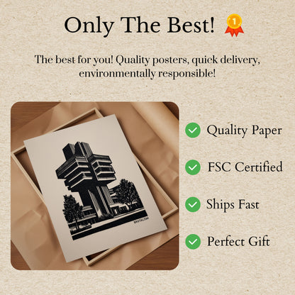 Architectural Brutalism Concrete Poster