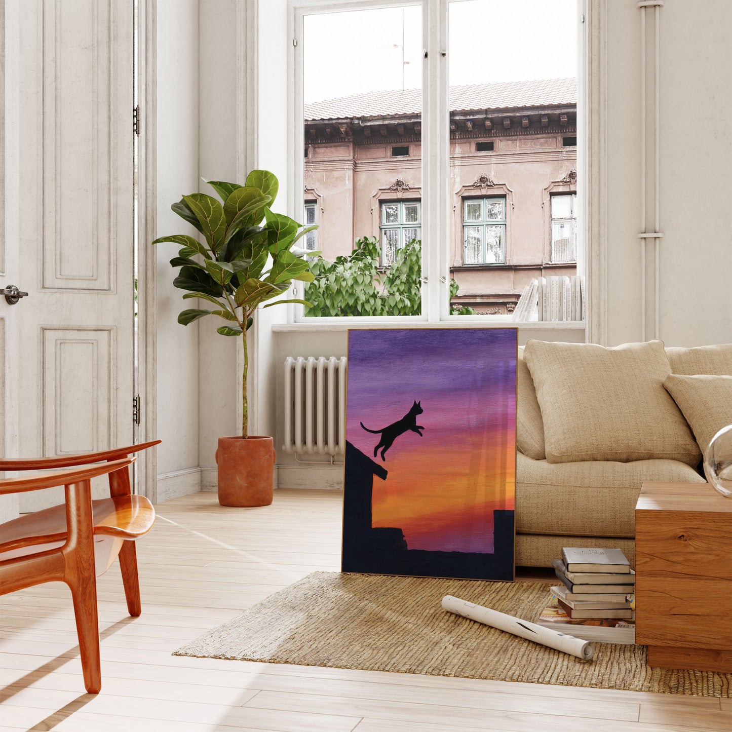 Kat Springer ved Solnedgang Plakat