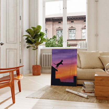 Kat Springer ved Solnedgang Plakat