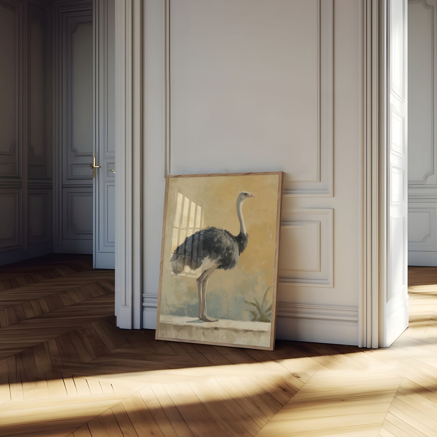 Elegant Ostrich Bird Poster