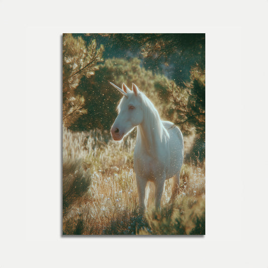 Poster dell'Unicorno Bianco Magico