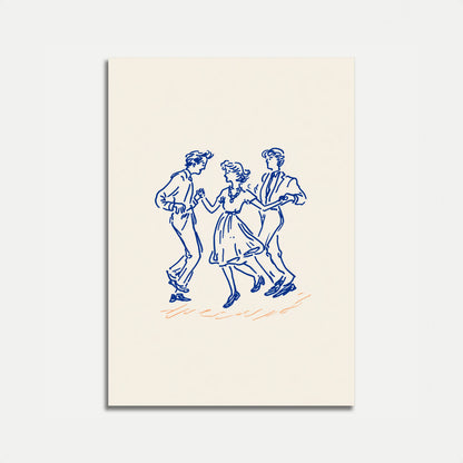 Vintage Dance Steps Poster
