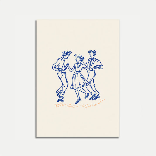 Vintage Dance Steps Poster