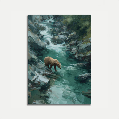 Björn vid turkosfloden affisch