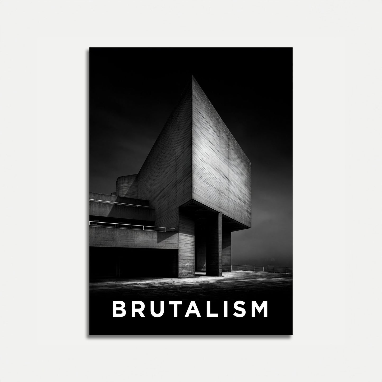Plakát brutalistického architektonického památníku