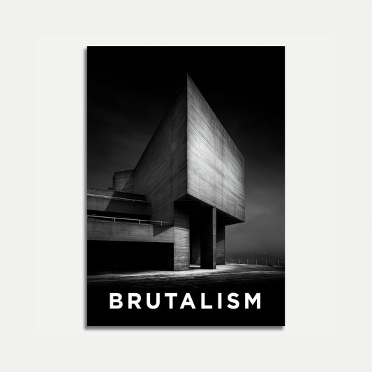 Brutalist Architecture Monument Poster