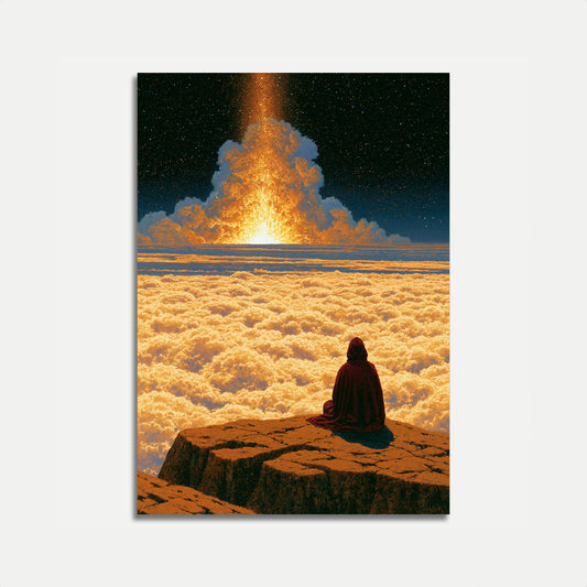 Hemelse Visie bij Wolkenrand Poster