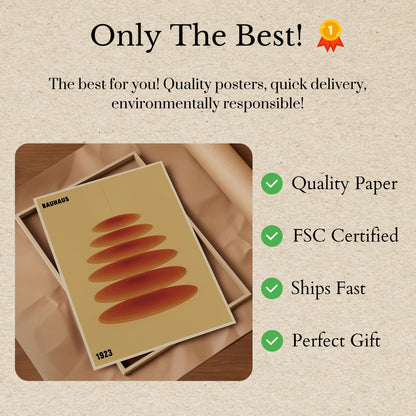 Bauhaus Geometric Layers Poster