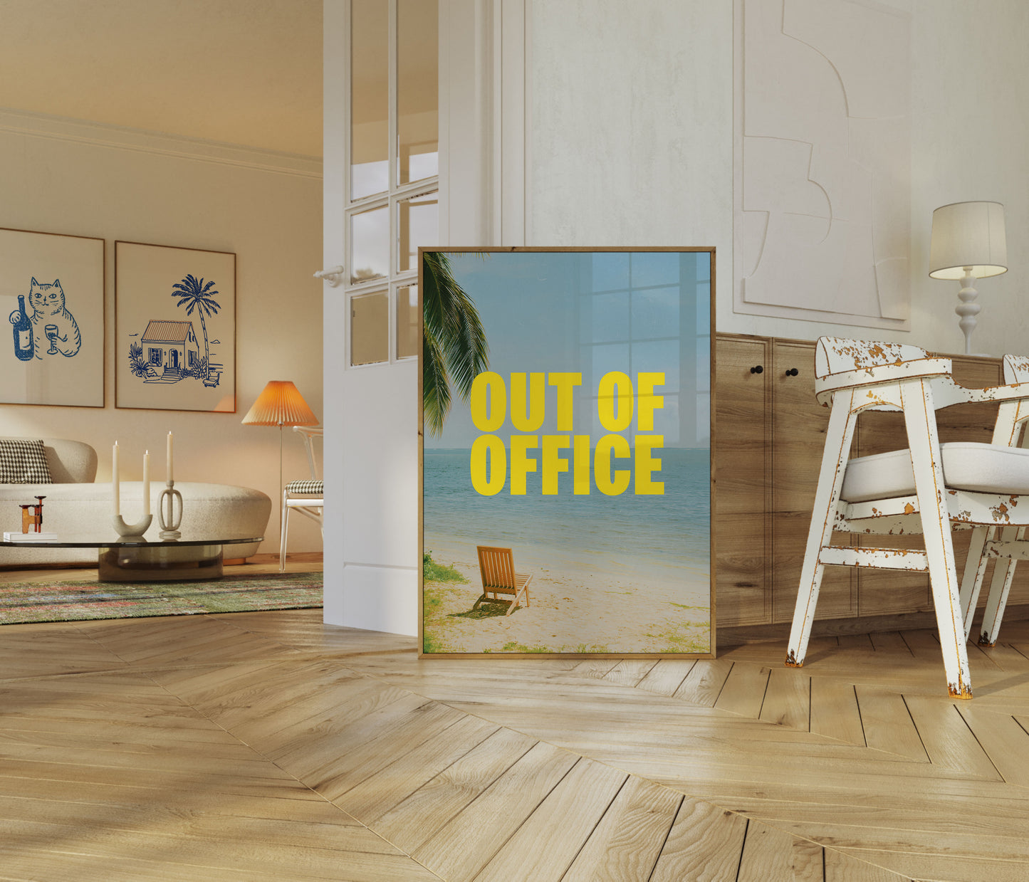Strandurlaub Plakat "Abwesenheit"