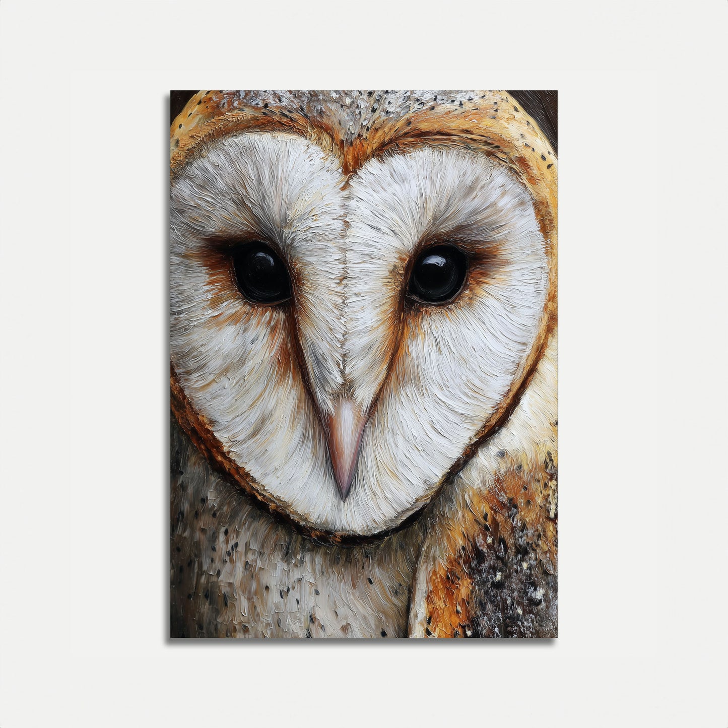 Affiche Gros Plan Portrait de Chouette Effraie