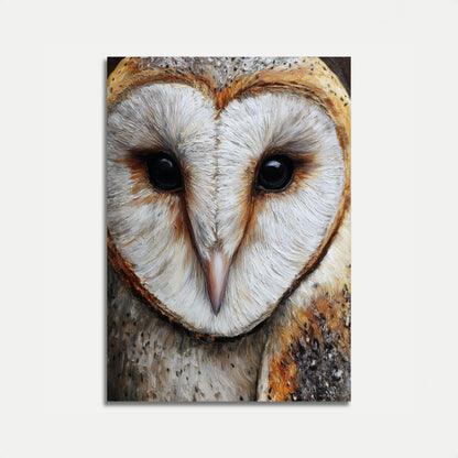 Affiche Gros Plan Portrait de Chouette Effraie