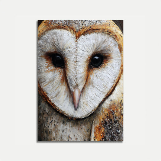 Affiche Gros Plan Portrait de Chouette Effraie