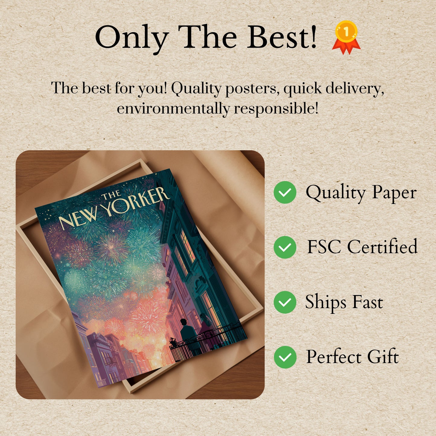 Affiche de Célébration des Feux d'Artifice de New York