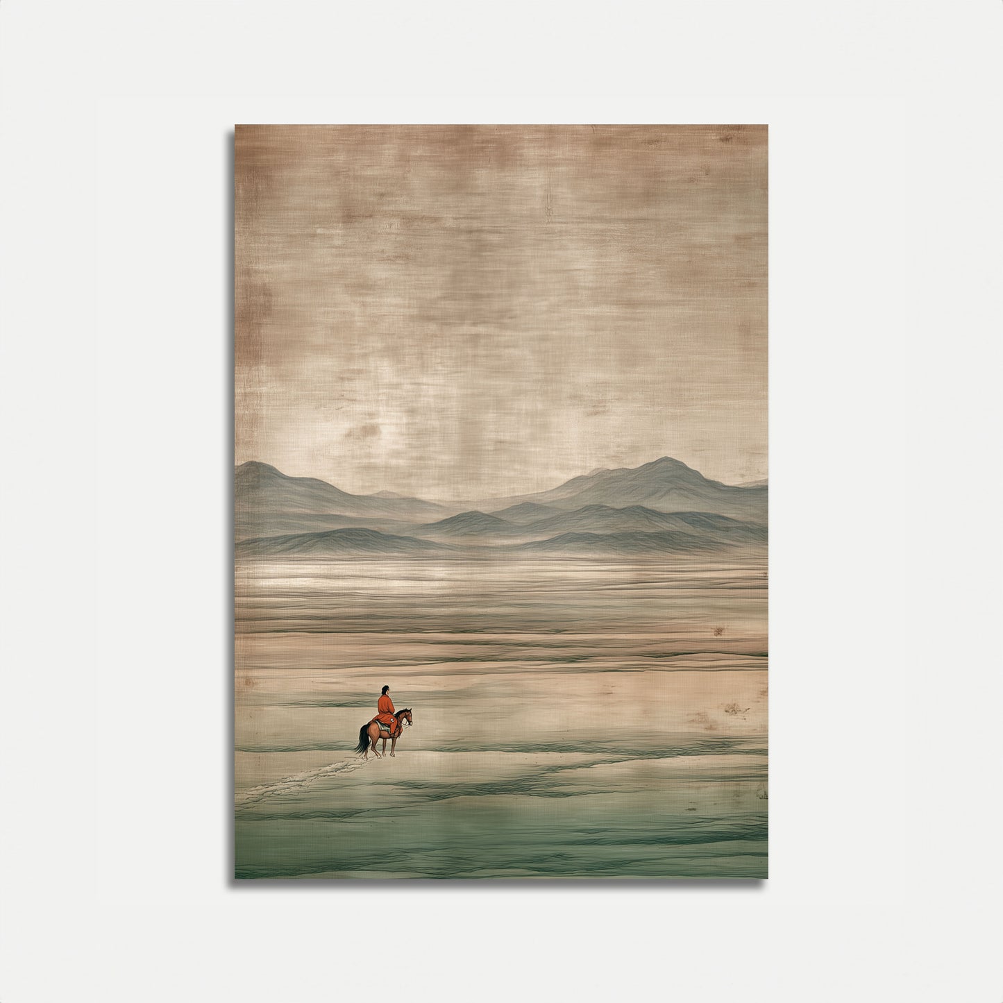 Enslig Rytter Fjellferd Plakat