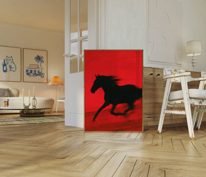 Galloping Horse in Motion Poster