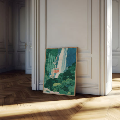 Mountain Cable Car Landscape Poster