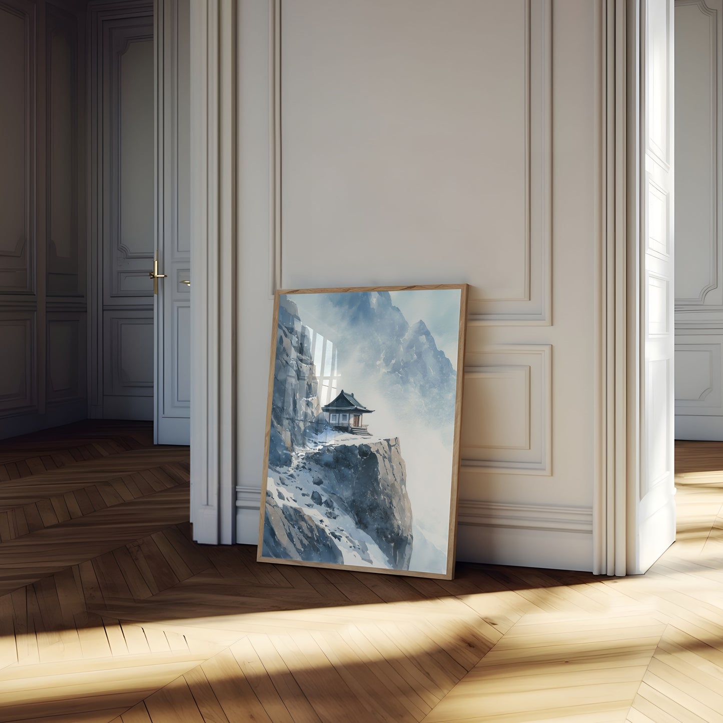 Zen Bjerg Tempel Plakat