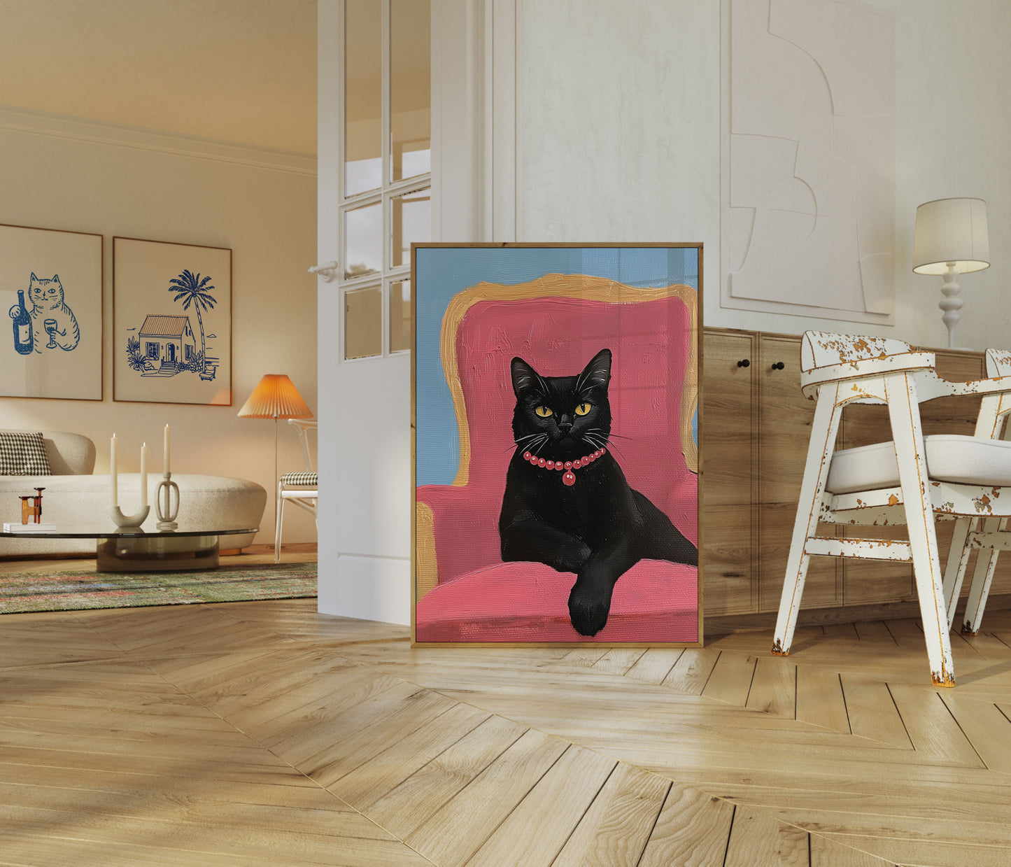 Royal Black Cat Elegance Poster
