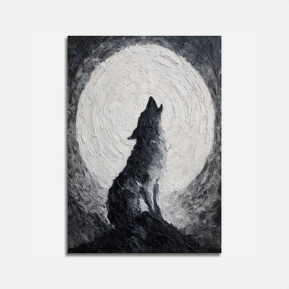 Moonlit Wolf Silhouette Poster