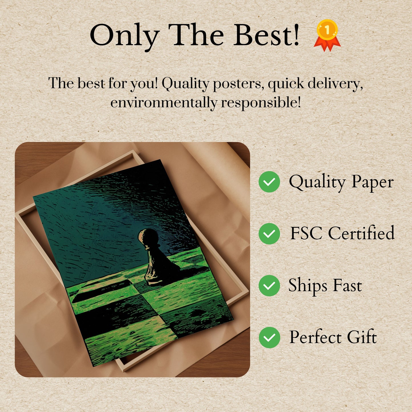 Osamocený Pěšec Šachový Minimalistický Plakát