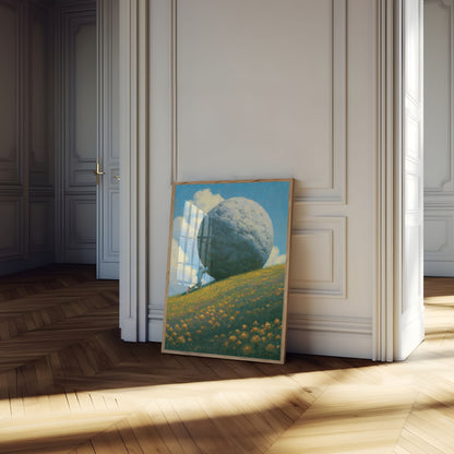 Sisyphus Pushing Boulder Poster