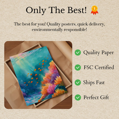 Underwater Coral Reef Fish Poster
