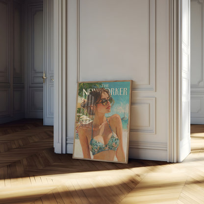 Summer Beach New Yorker Poster