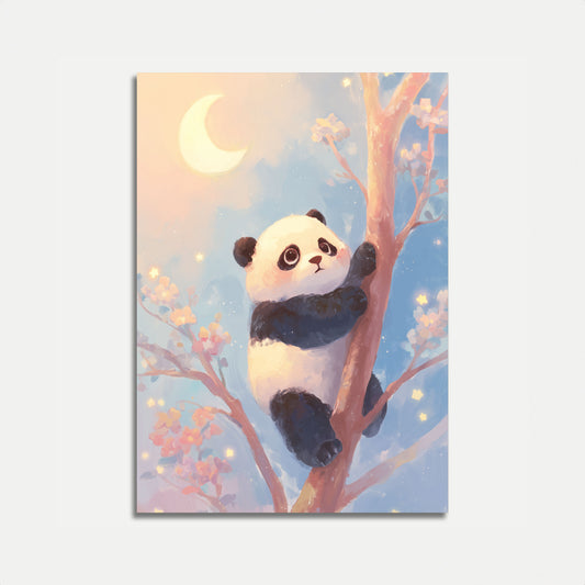 Moonlit Panda Tree Poster