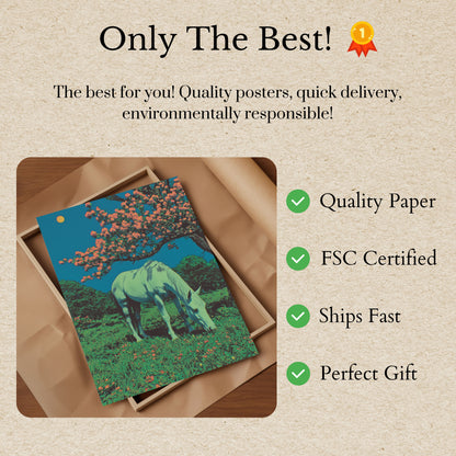 Magical Moonlit Horse Poster