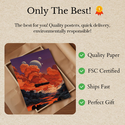 Alien Planet Spaceship Adventure Poster