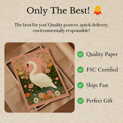 Manifesto di Cigno Elegante Botanico