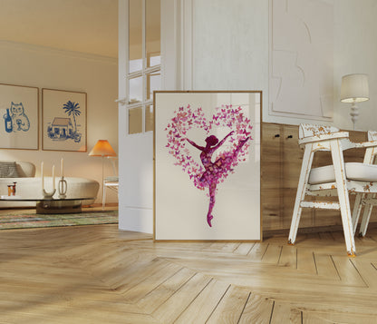 Schmetterlings-Tänzer im Flug Poster