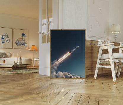 Rocket Launch Ascending Poster