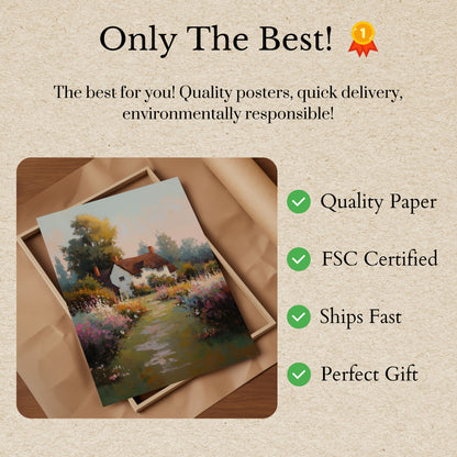 Cottage Garden Landscape Poster