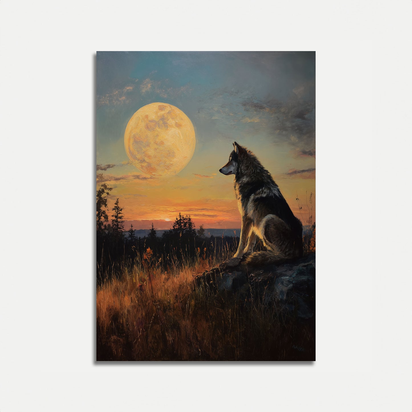Wolf Moon Wilderness Poster