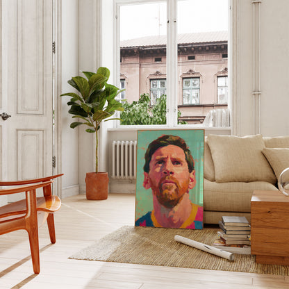 Kleurrijke Messi Voetballegende Poster