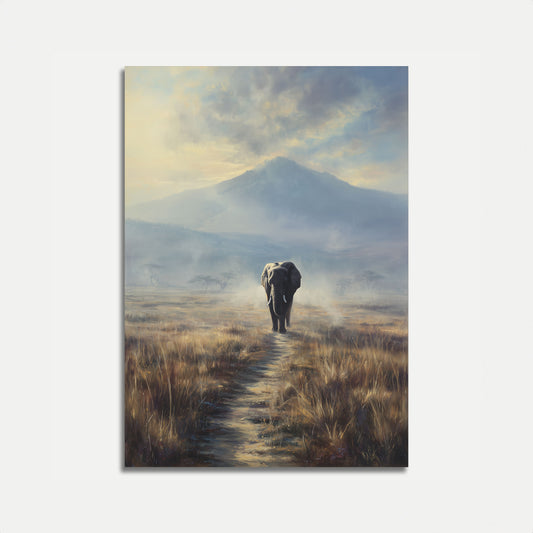Majestic Elephant Savanna Poster