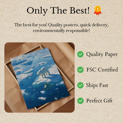 Póster del oso polar Arctic Solitude