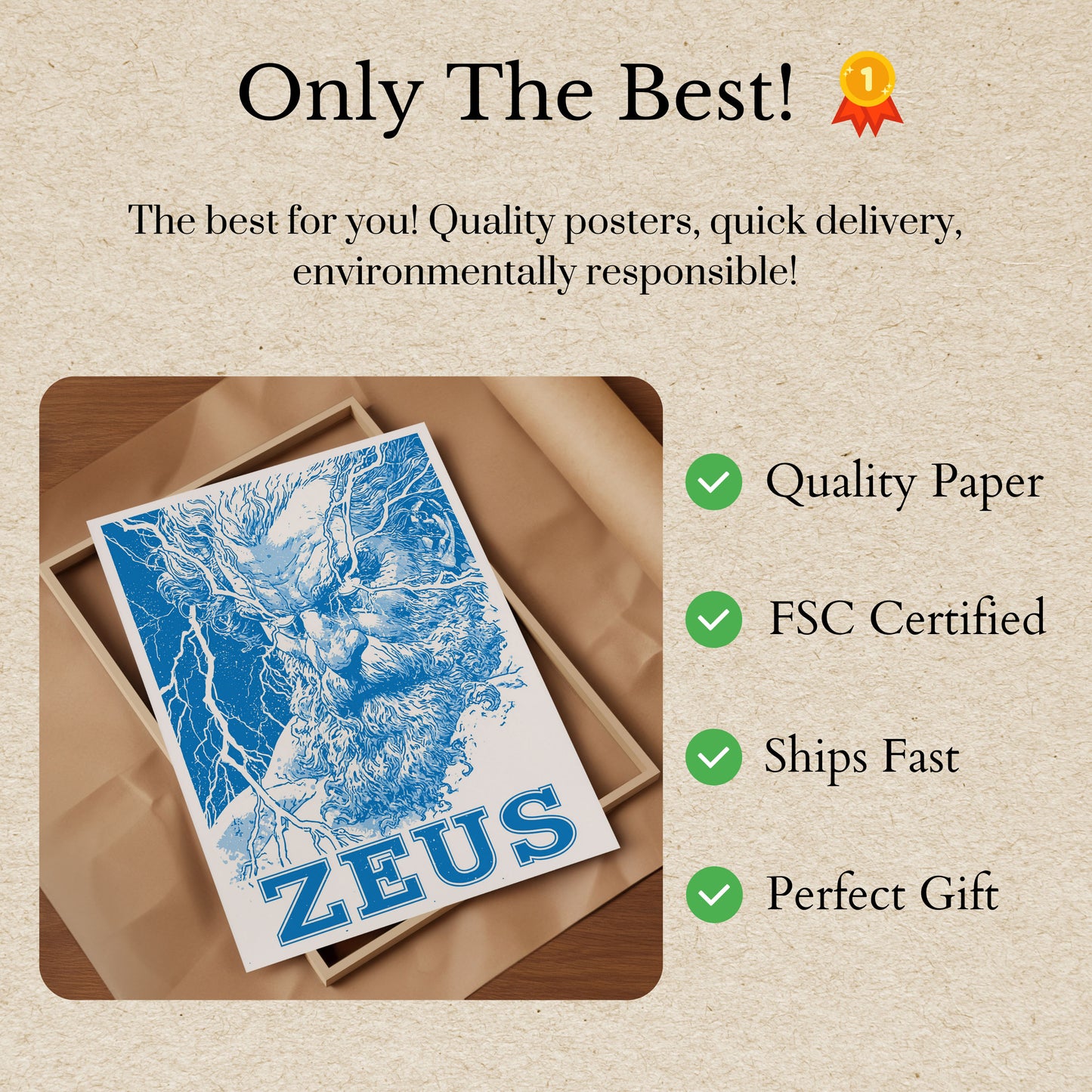 Zeus, bůh hromu – plakát