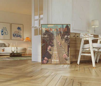 New York City Spring Crowds Poster