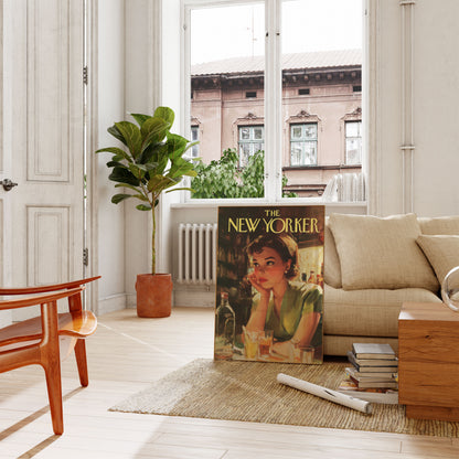 Vintage New Yorker Bar Scene Poster